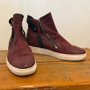 Miz Mooz Lulu High Top Sneakers Eggplant Size 38 (8)